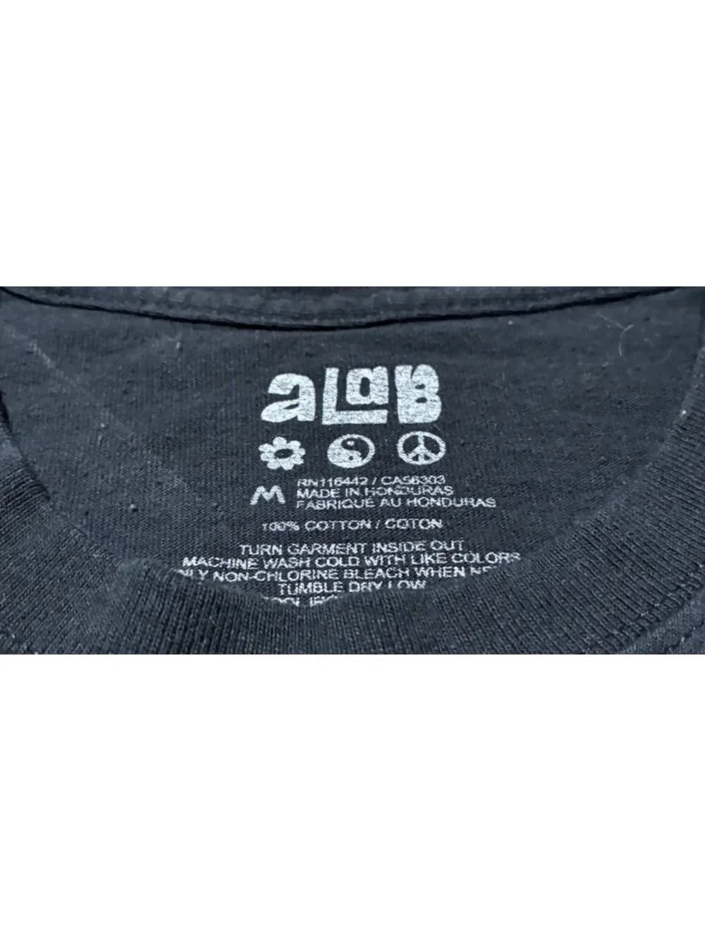 A-Lab T-Shirt Unisex Mens Medium Black Neon Graphic Wizard Mushroom Oversized M - Picture 3 of 5